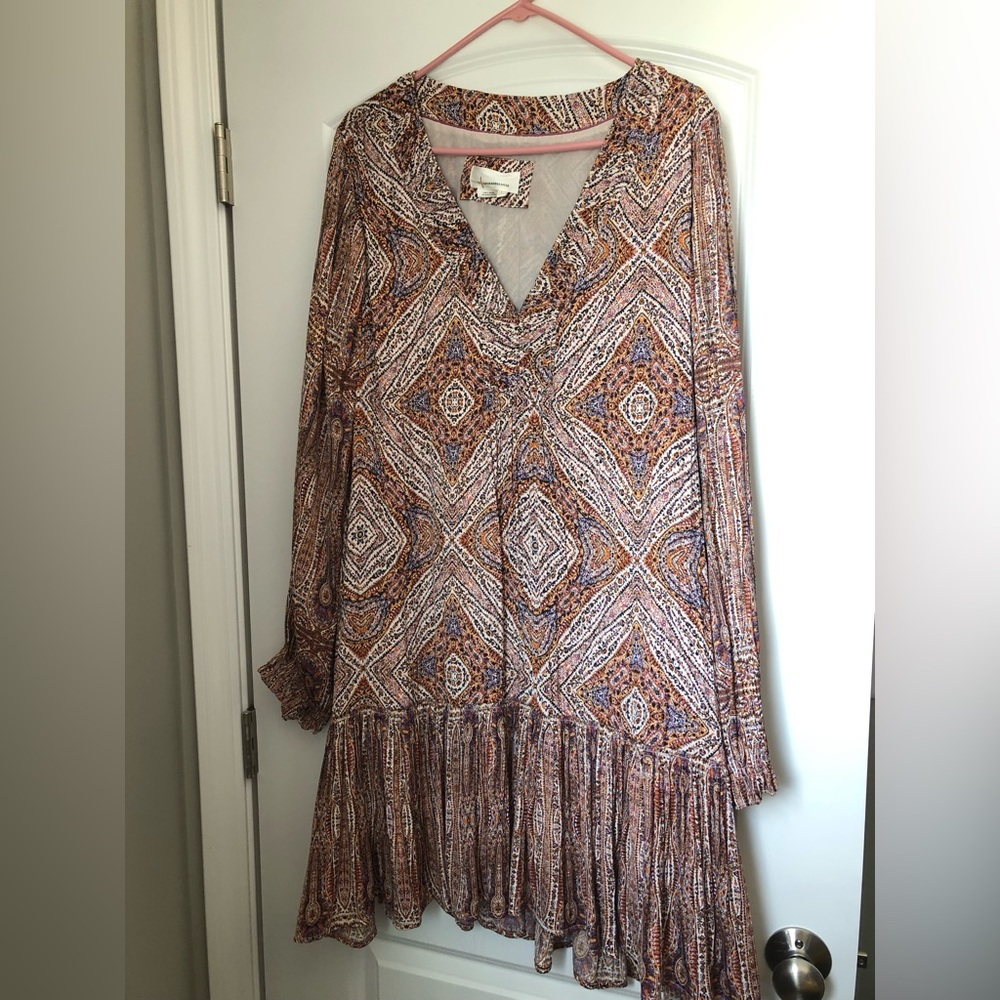 L Anthropologie Patterned Shift Dress
